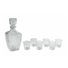 Glass Decanter Set for Liquor + 6 Diamante Glasses Promotion