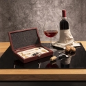 Wooden Box with 4-Piece Wine Accessory Set Vynota On Sale