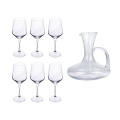 Wine Tasting Set: 6 Glasses + Glass Decanter Royal Set Promotion