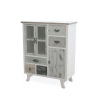 Shabby Chic Wood Cabinet with 5 Drawers and 3 Doors - Decapé Style Promotion