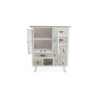 Shabby Chic Wood Cabinet with 5 Drawers and 3 Doors - Decapé Style On Sale