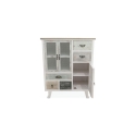 Shabby Chic Wood Cabinet with 5 Drawers and 3 Doors - Decapé Style Offers