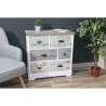 Shabby Chic Wooden Dresser with 6 Drawers, 77x35x77cm, Decapé Finish On Sale