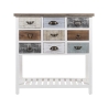 Shabby Chic Wooden Console with 9 Drawers 80x32.5x82cm Sardinia On Sale