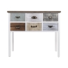 Shabby Chic Wooden Entry Console with 6 Drawers - Sardinia On Sale