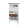 Shabby Chic Tall Wooden Dresser with 8 Drawers, 58x35x123cm, Model Sardinia Promotion