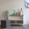 Shabby Chic Wooden TV Stand with 2 Drawers Terosk On Sale