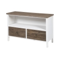 Shabby Chic Wooden TV Stand with 2 Drawers Terosk Offers