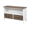 Shabby Chic Wooden TV Stand with 2 Drawers Terosk Offers