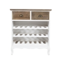 Wooden Wine Rack for 21 Bottles, 2 Drawers – Cantea On Sale