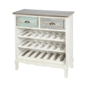 Shabby Chic Wooden Wine Rack for 21 Bottles - Cortez Promotion