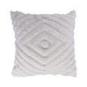 Fronda Removable Diamond Pattern White Sofa Cushion 45x45cm Promotion