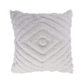 Fronda Removable Diamond Pattern White Sofa Cushion 45x45cm Promotion