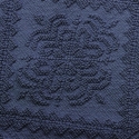 Elegant Blue Cotton Non-Slip Bath Rug 60x150cm Lukas On Sale
