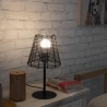Sayura Rattan Effect Desk Table Lamp On Sale