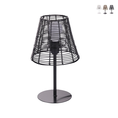 Sayura Rattan Effect Desk Table Lamp Promotion