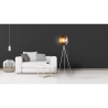 Adjustable Tripod Floor Lamp in Metal - Industry Style Measures