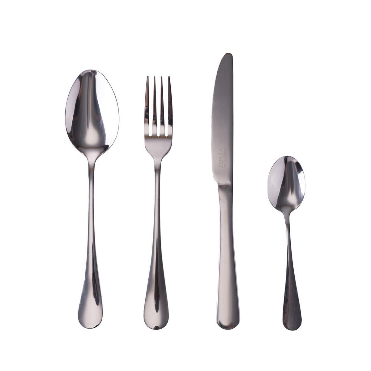 16/24 Piece Stainless Steel Cutlery Set, Polished Silver Finish Promotion