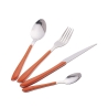 24-Piece Stainless Steel Cutlery Set with Colored Handles Louvre Buy