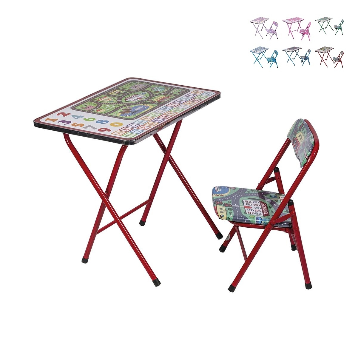 Foldable & Space-Saving Children's Table and Chair Set Baska