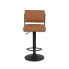 Set of 2 Teyama Bar Stools, Swivel, Faux Leather, Industrial Style Discounts