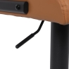 Set of 2 Teyama Bar Stools, Swivel, Faux Leather, Industrial Style Bulk Discounts