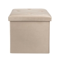 Yushka Velvet-Effect Multi-Purpose Square Storage Ottoman 38x38cm Cost