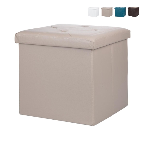 Zilkov Multi-Purpose Square Storage Pouf 38x38xH38cm Promotion