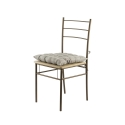 Kitchen Chair Cushion with Ties, 40x40 cm, Linen Effect, Alara 
