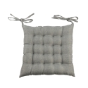 Kitchen Chair Cushion with Ties, 40x40 cm, Linen Effect, Alara Offers