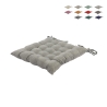 Kitchen Chair Cushion with Ties, 40x40 cm, Linen Effect, Alara On Sale