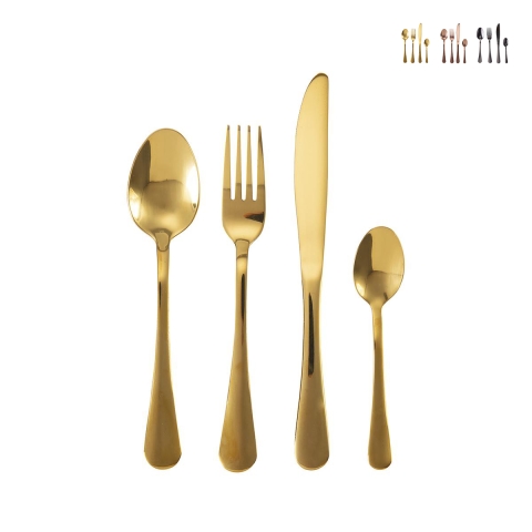 24-Piece Stainless Steel Cutlery Set 18/0 Polished Finish 5th Avenue Promotion