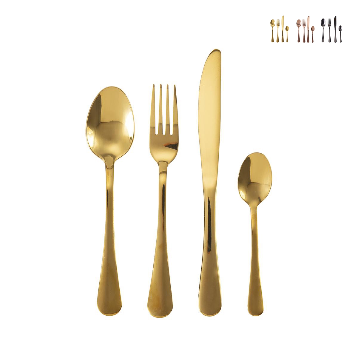 24-Piece Stainless Steel Cutlery Set 18/0 Polished Finish 5th Avenue Promotion