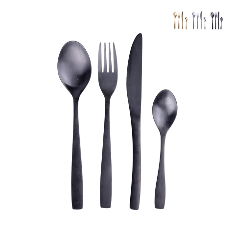 Manhattan 16-Piece Stainless Steel Flatware Set, Satin Finish Promotion