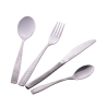 Alyson 24-Piece Stainless Steel Flatware Set, 18/0 Silver Satin Finish On Sale