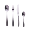 Alyson 24-Piece Stainless Steel Flatware Set, 18/0 Silver Satin Finish Promotion