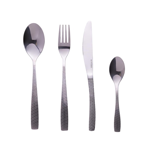 Alyson 24-Piece Stainless Steel Flatware Set, 18/0 Silver Satin Finish Promotion