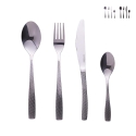 24-Piece Polished Stainless Steel Cutlery Set with Hammered Handle Harlem Promotion