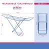 Foldable Metal Drying Rack for 2 Loads Laundry 