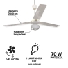 Windy Ceiling Fan with Light, 3 Blades, 5 Speeds Offers