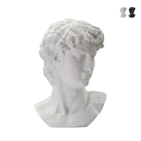 David Decorative Male Head Sculpture in Resin, 44x35.5x60cm Promotion