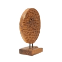 Handcrafted Teak Wood Ethnic Decorative Sculpture Coin Offers