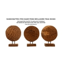 Handcrafted Teak Wood Ethnic Decorative Sculpture Coin Bulk Discounts