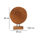 Handcrafted Teak Wood Ethnic Decorative Sculpture Coin Choice Of