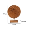 Handcrafted Teak Wood Ethnic Decorative Sculpture Coin Choice Of