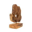 Handcrafted Teak Wood Sculpture in Ethnic Style Bintang Offers