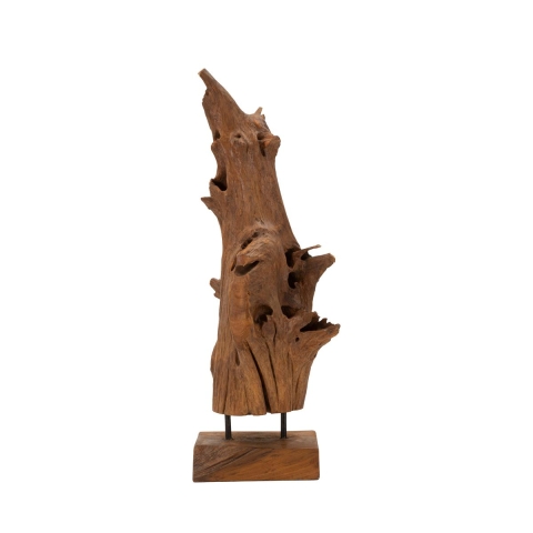 Handcrafted Ethnic Teak Wood Decorative Sculpture Akar Promotion