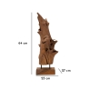 Handcrafted Ethnic Teak Wood Decorative Sculpture Akar Choice Of