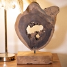 Handcrafted Teak Wood Sculpture in Ethnic Style Bintang On Sale