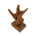 Hand-Carved Taka Ethnic Style Teak Wood Sculpture Sale